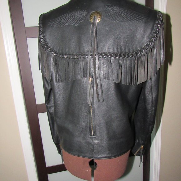 WOMEN'S WILLIE G HARLEY DAVIDSON LEATHER JACKET SIZE W/M - Picture 6 of 16